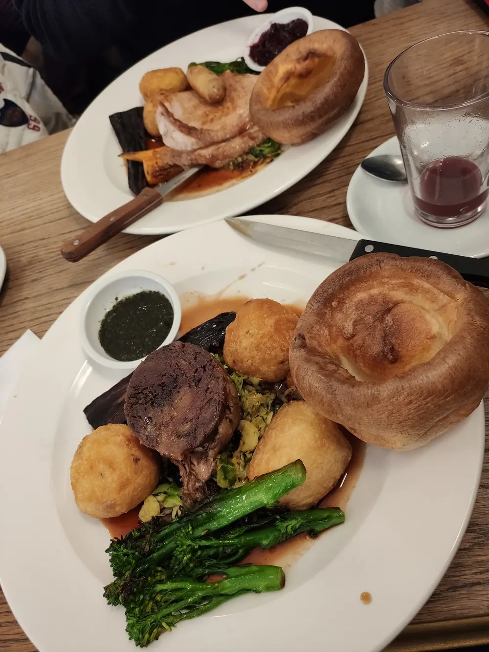 A Sunday roast with Yorkshire puddings